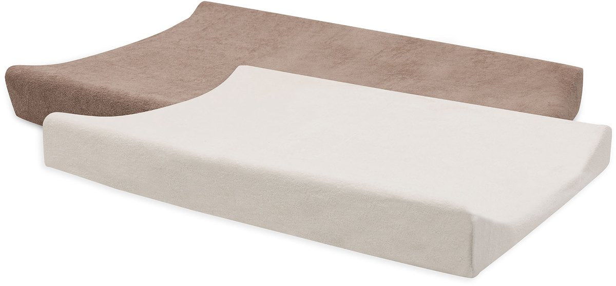 Copri fasciatoio Jollein - 50x70 cm - spugna - avorio caffè latte - 2 pezzi