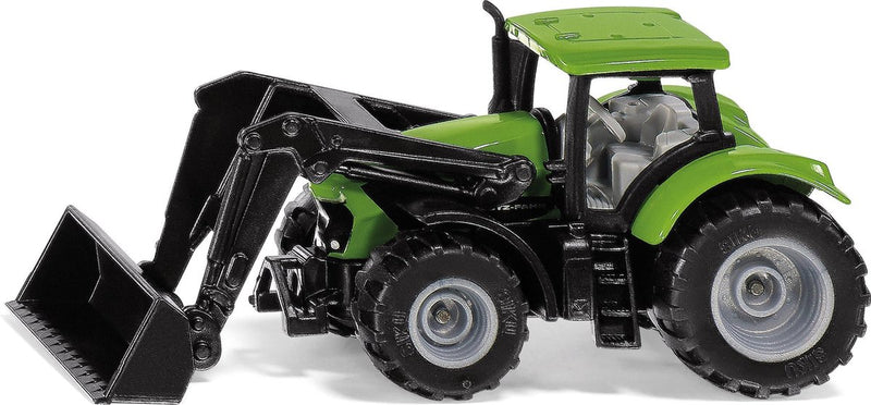 Siku deutz fahr con furgoneta de carga frontal
