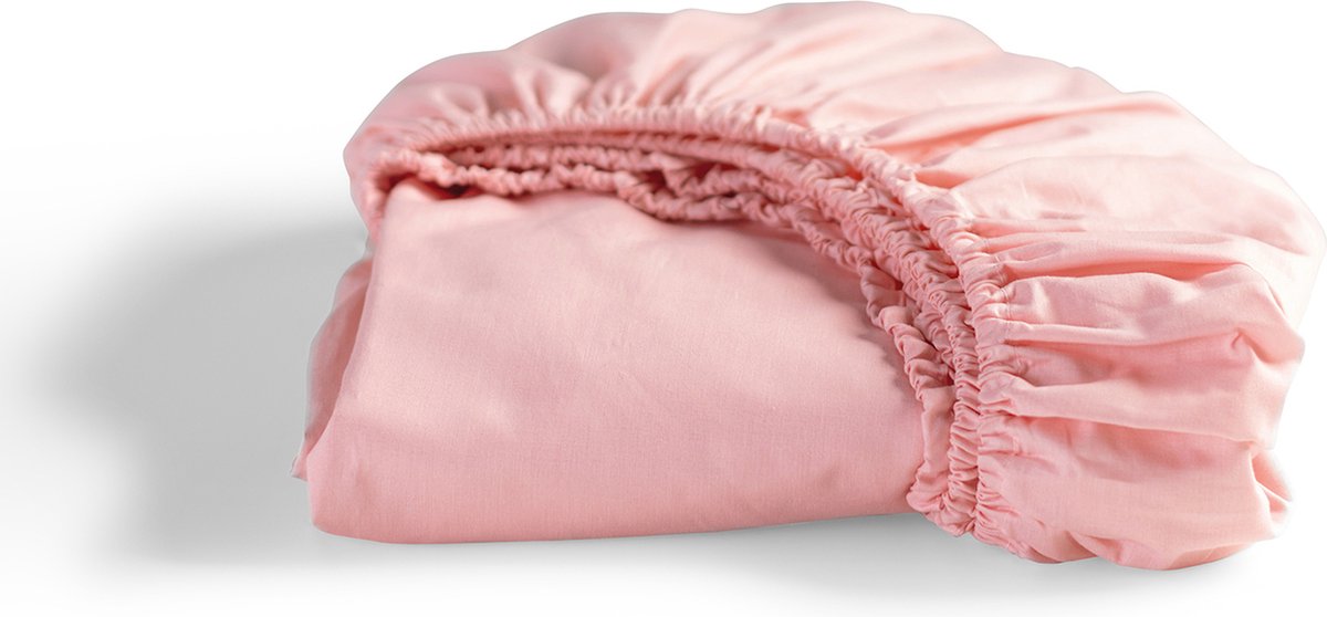 Cenicienta - fin de semana - sábana ajustable - 100% algodón - hasta 25 cm de altura del colchón - 90x210 cm - rosa