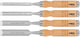 Neo 37-800 - juego de cinceles para madera - 6-24 mm - 4 piezas - mango de madera