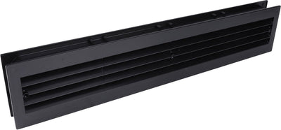 Rejilla de ventilación de puerta Starx - 455 x 90 mm - negra