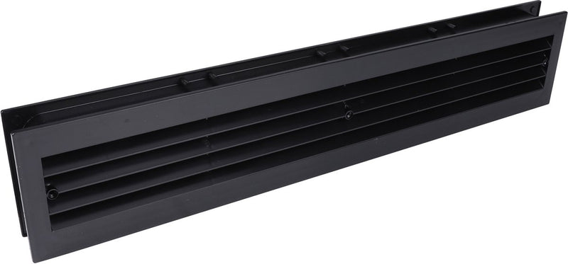 Rejilla de ventilación de puerta Starx - 455 x 90 mm - negra