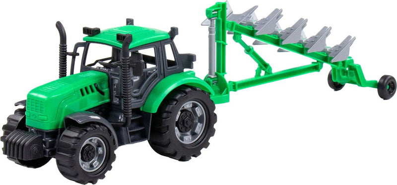Cavallino Toys Tractor Cavallino con Ploeg Green, Escala 1:32