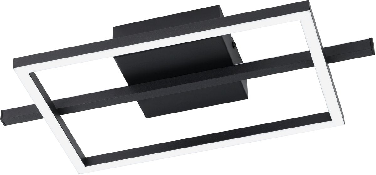 Lampada da soffitto Eglo amandolo - LED - 40 cm - bianco e nero - luce bianca RGB regolabile - dimmerabile
