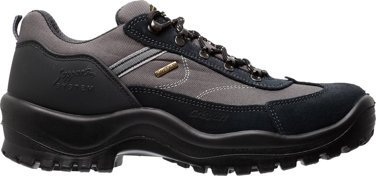 Grisport torino low wandelschoenen unisex - grey black - maat 45