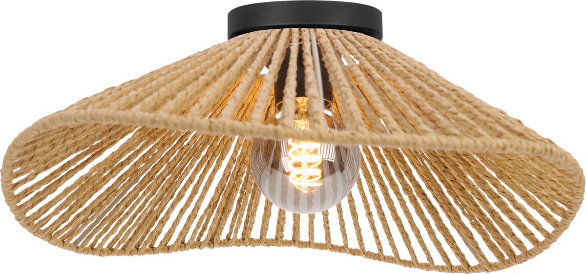 Eglo lavister plafondlamp - e27 - ø 39 cm - zwart bruin - papier