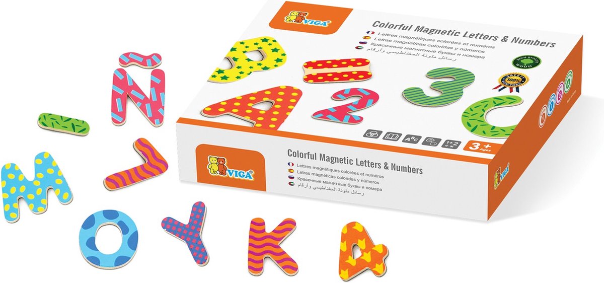 Vigatoys viga giocattoli - lettere magnetiche numeri 77 pezzi