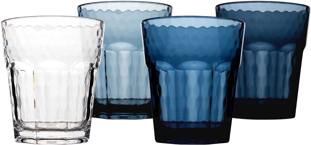 Bo-camp - bicchiere da limonata - fiammifero mix - plastica - 200 ml - 4 pezzi - blu