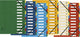Carpeta clasificadora Exacompta 6x harmonika® con lomo extensible y ventanas recortables - 12 divisiones - surtidas - 5312e