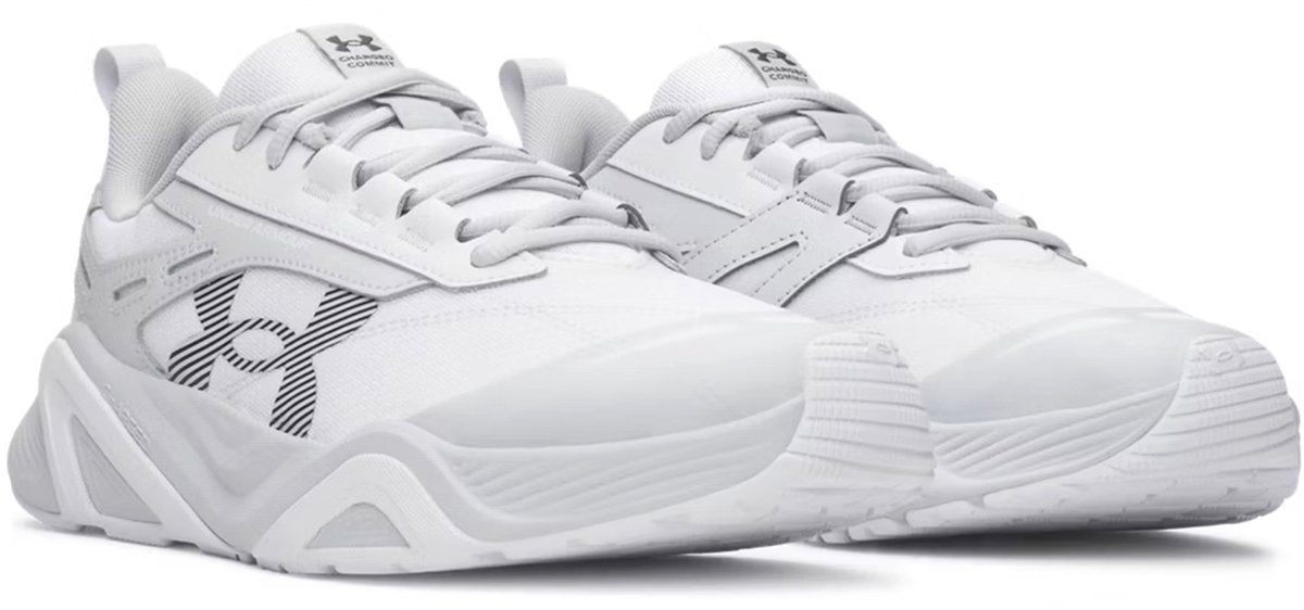 Under armour ua charged commit tr 5-wht heren sportschoenen - wit - halo grijs - castlerock