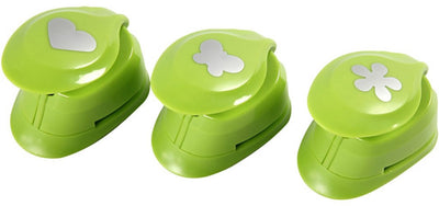Set perforatori Creativ Company, fiore, farfalla, cuore, misura 25 mm, 3 pezzi 1 scatola