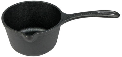 Valhal outdoor - sauspan steelpan 1l met steel - gietijzer - schenktuit - vh1l.sp