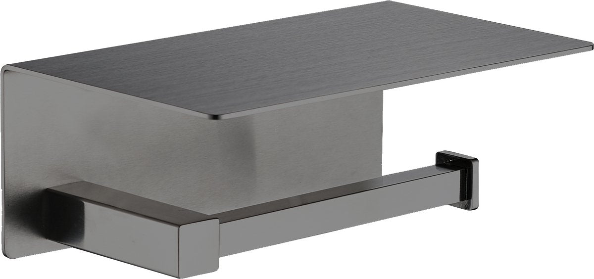 Portarrollos con bandeja Plieger Altea – montaje en pared – bronce cepillado