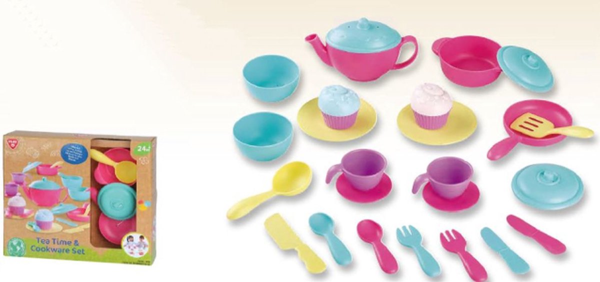 Set da tè e cucina Play&go - plastica a base biologica - 24 pz.