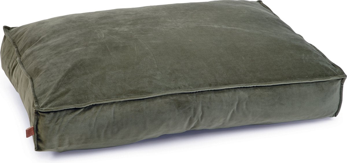 Designed by lotte nalino - cuscino per cani - velluto - velluto - verde - 100x70x15 cm