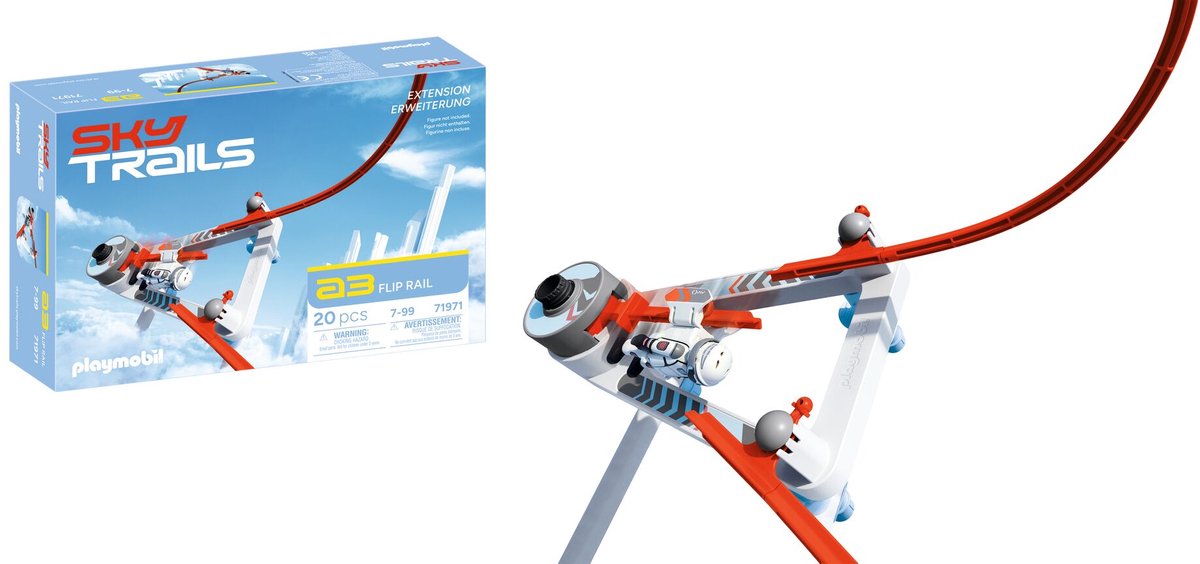 Playmobil sky trails: flip rail - 71971 - constructiespeelgoed voor dynamische trajecten en actie, bouw je eigen avontuur met spannende flip-elementen, voor actiefans en bouwliefhebbers