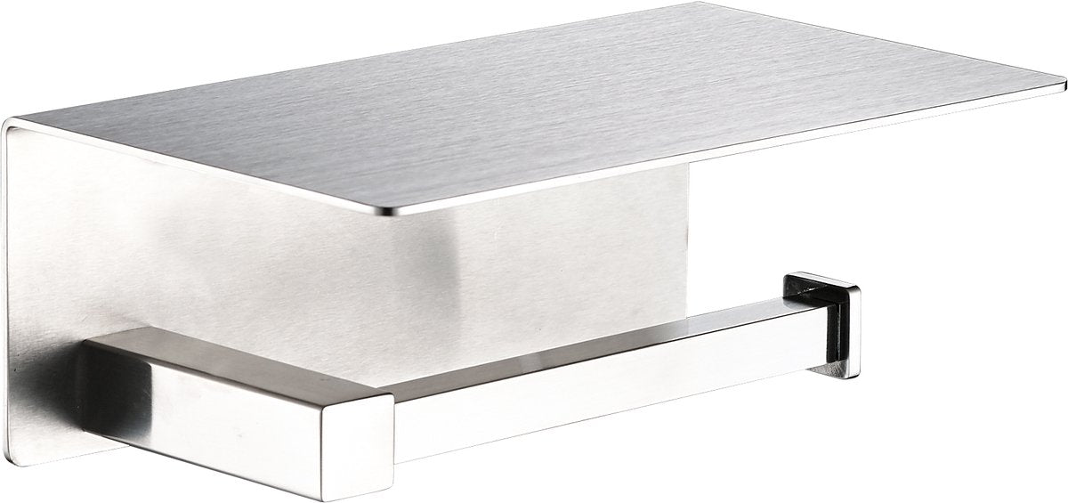 Plieger altea wc rolhouder met plateau – wandmontage – geborsteld chroom
