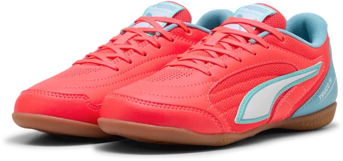 Scarpe sportive unisex Puma Truco IV Jr - menta ultra rossa-bianca-polverosa acqua-intensa