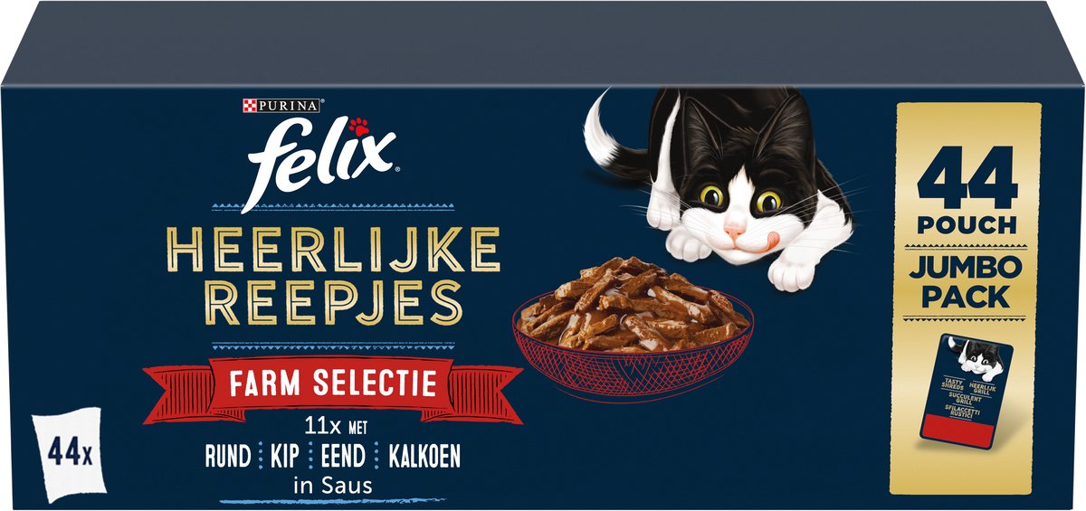 Felix delicious strips Farm selection beef chicken duck turkey