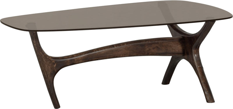 Mesa de centro Woood flash - madera de vidrio - nogal - 42x110x60