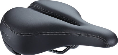 Bbb cycling softshape relaxed anatomic - bicycle saddle for men and women - e-bike or city bike saddle - cycling position relaxed 75° - 265 x 206mm - black - bsd-125