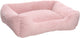 Cojín para perros Flamingo - cesta para perros - cesta naya rectangular rosa 80x67x22cm - extra espacioso - suave - cómodo