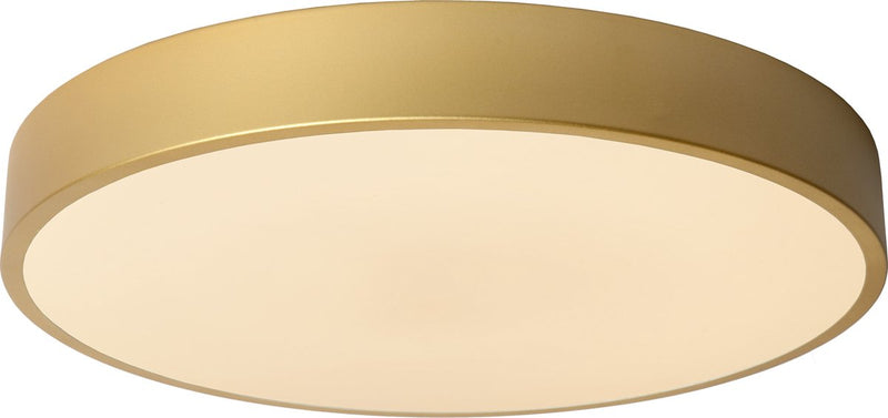Lucide unar - plafoniera (plafoniera) - ø 39,5 cm - led 3 stepdim - 1x24w 2700k - ottone oro opaco