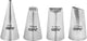 Gefu decore spuitmondjes set – 4-delig – rvs decoreertuiten – voor taarten, gebak en desserts – vaatwasserbestendig