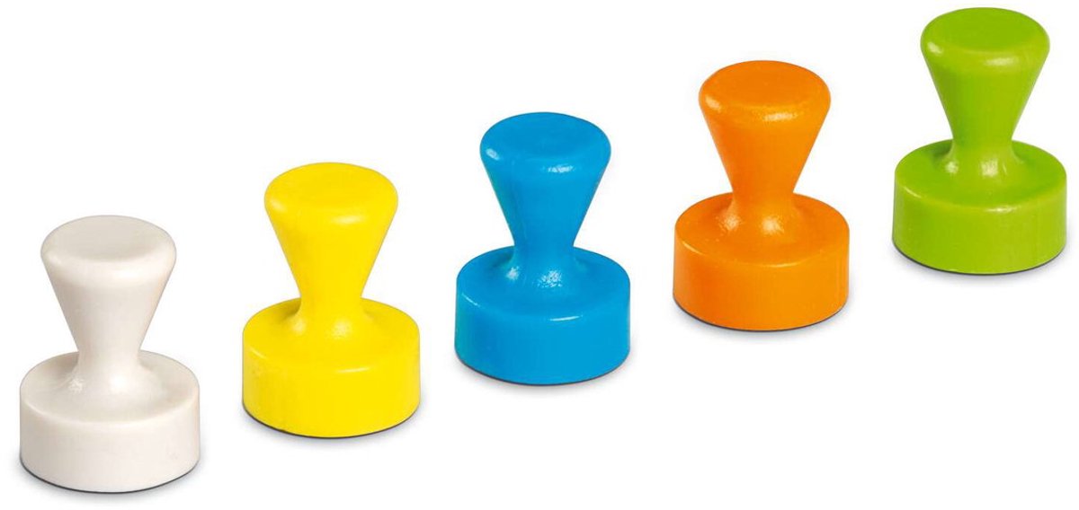 Cono magnetico mazza 10 pezzi 1,5 kg plastica neodimio ø 1,2 x 1,6 cm bianco blu giallo verde arancione
