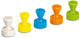 Cono magnetico mazza 10 pezzi 1,5 kg plastica neodimio ø 1,2 x 1,6 cm bianco blu giallo verde arancione