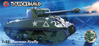 Kit de modelo Airfix - plástico del tanque de luciérnaga sherman j6042 Quickbuild - - kit de modelo