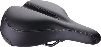 Bbb ciclismo forma suave relajada - sillín de bicicleta para hombres y mujeres - sillín de bicicleta eléctrica o de ciudad - posición de ciclismo relajada 75° - 265 x 205 mm - negro - bsd-124