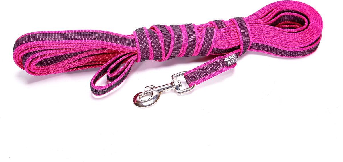 Julius k9 - hilo antideslizante - 10 metros - 20mm - con mango - rosa
