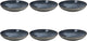 Medard de noblat - feeling indigo - piatto fondo 24,5 cm - 6 pezzi - gres