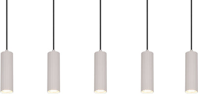 Trio soka - lámpara colgante - gris cálido - excl. 5x gu10 5 w - montaje en techo - regulable en altura