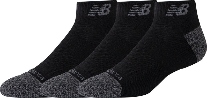 New balance active low cut sock 3 pack unisex sportsokken - black
