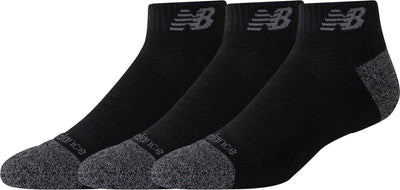 Calzini sportivi unisex New Balance Active a taglio basso, confezione da 3 pezzi - neri