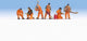 Nor 36276 n railway workers figures standing, painted