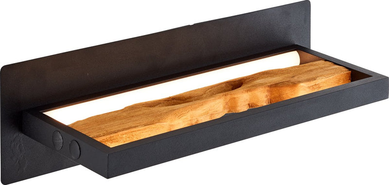 Brilliant chaumont - aplique - LED 9.5w 3000k - madera negra