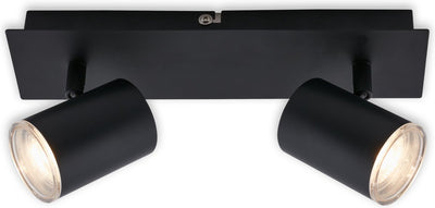 Briloner banyo - faretto led - faretto da superficie ip44 - 2 fiamme gu10 - faretti orientabili - lampade non incluse