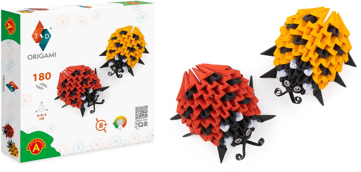 Alexander giocattoli origami 3d coccinelle - origami 3d