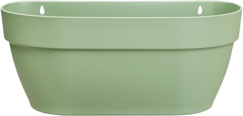 Elho vibia campana wall basket 35 - macetero de pared para exterior - 100% plástico reciclado - ø 35,0 x h 14,8 cm - verde pistacho