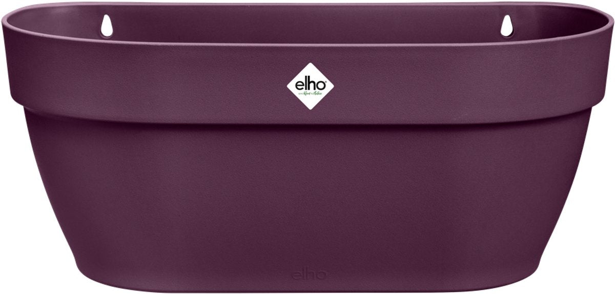 Elho vibia campana wall basket 35 - macetero de pared para exterior - 100% plástico reciclado - ø 35,0 x h 14,8 cm - arce morado