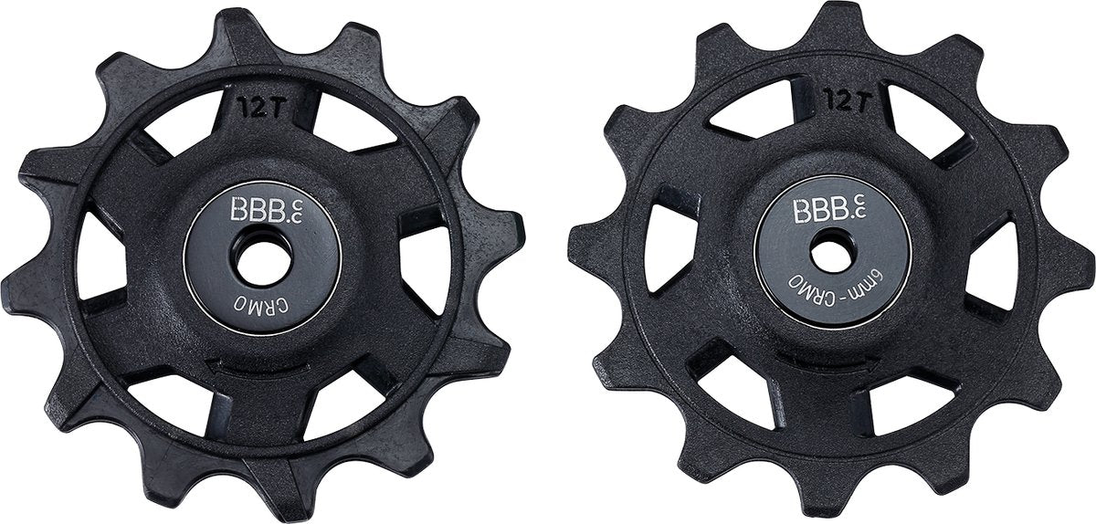 Rollerboy da ciclismo Bbb 12t sr-xplr – ruote deragliatore – adatte per sram xplr 12 velocità – nero - bdp-10x