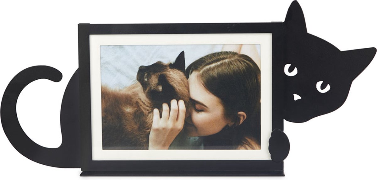 Balvi photo frame photo frame hidden cat 10 x 15 black metal horizontal