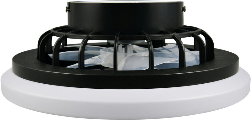 Rl live your light reality rotsund - ventilator - zwart mat - incl. 1x smd 22 w - afstandsbediening - geintegreerde dimmer - traploos instelbare lichtkleur - 5 snelheidsniveaus - geheugenfunctie via de afstandsbediening - zomer- en wintermodus