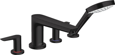 Hansgrohe talis e set di finitura per rubinetto vasca a 4 fori bordo vasca per set incasso 13244180 nero opaco