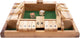Longfield shut the box 4 giocatori – gioco di dadi in legno – classico gioco da tavolo – gioco per famiglie con feltro – 2 dadi – cuore d'angelo