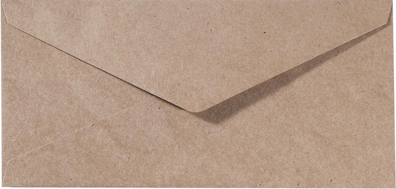 Buste Firenze di qualità robusta, rettangolo grande marrone kraft, 25 pezzi, 11,5 x 22,5 cm