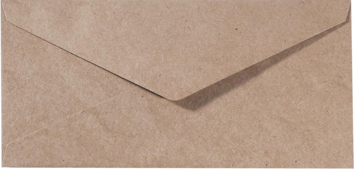 Buste Firenze di qualità robusta, rettangolo grande marrone kraft, 25 pezzi, 11,5 x 22,5 cm